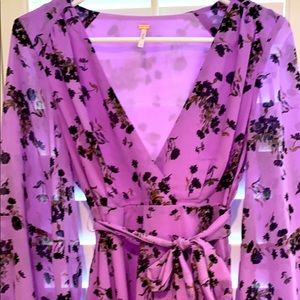 Lavender floral Wrap like dress